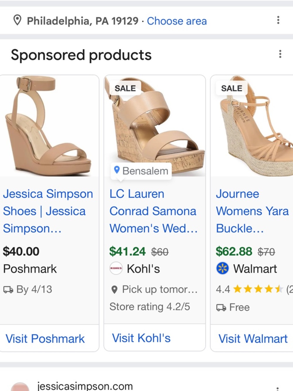 Jessica Simpson Tan Woven Block Heel Slingbacks - Picture 4 of 4